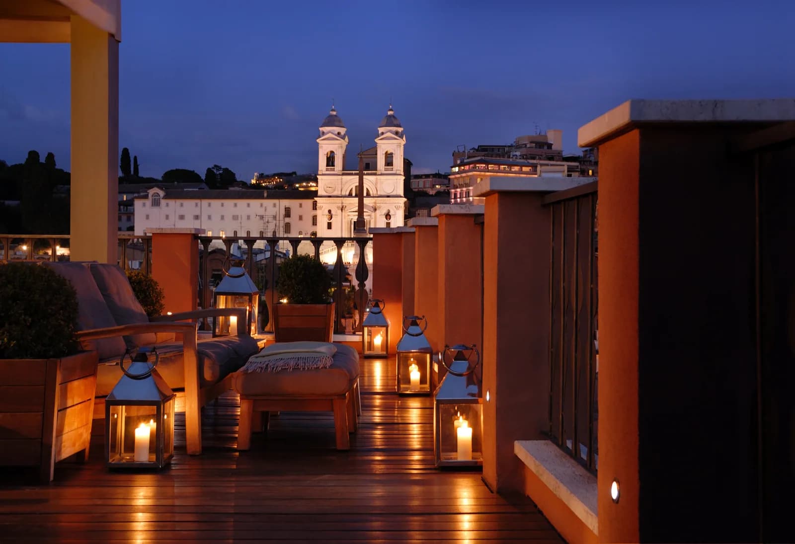 Shared rooftop terrace at Portrait Roma